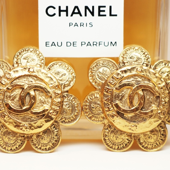 CHANEL Jewelry - AUTHENTIC CHANEL CC LOGO CELESTIAL SUN EARRINGS